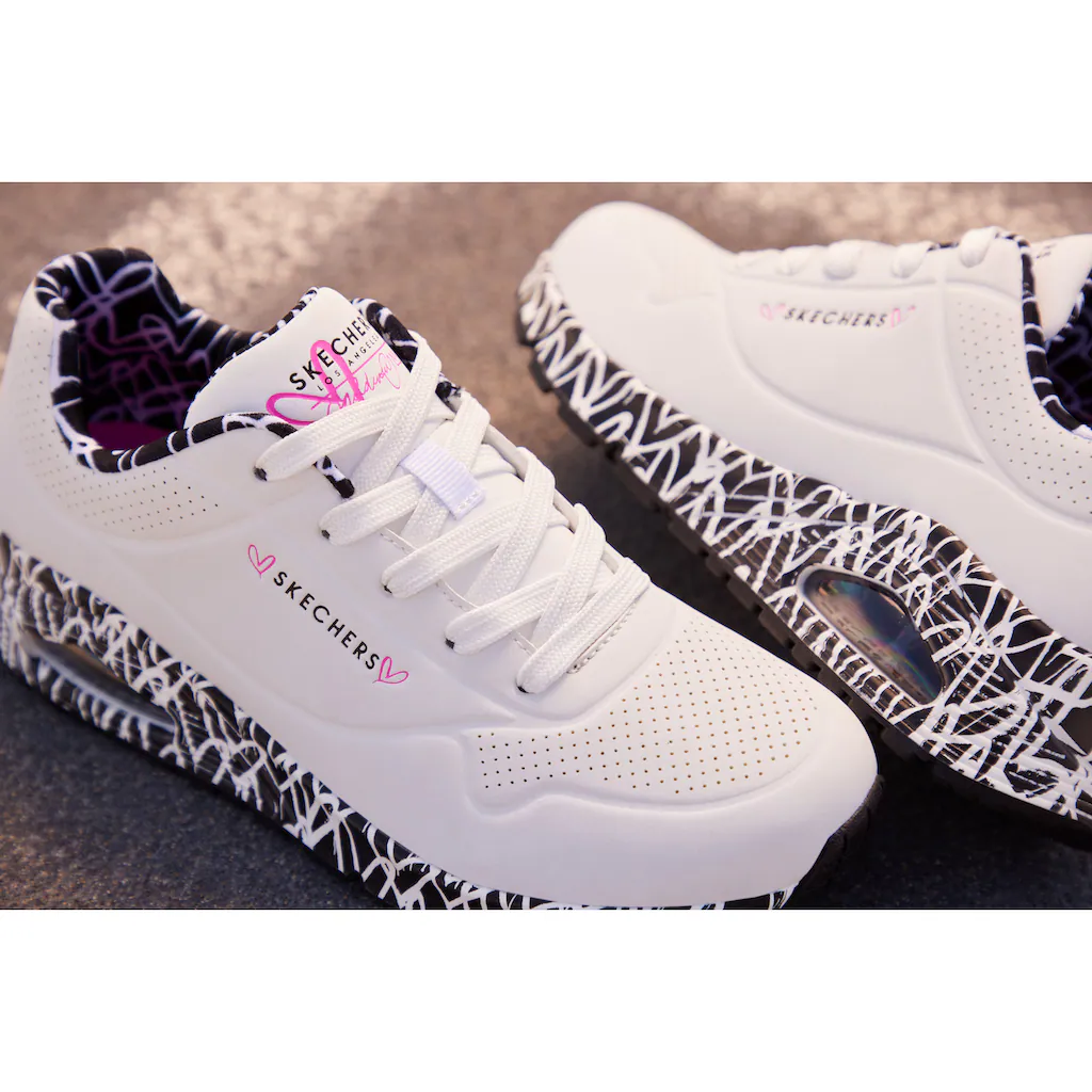 Skechers Sneaker »UNO LOVING LOVE« Freizeitschuh Halbschuh Schnürschuh mit Luftkammersohle Begrenzt auf 3 Tage
