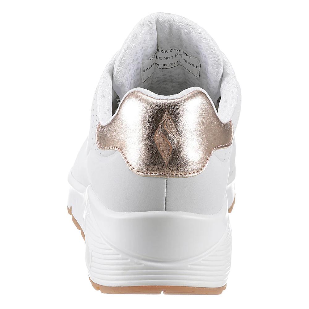 Skechers Slip-On Sneaker »UNO SHIMMER AWAY« Slipper Freizeitschuh Plateausneaker mit modischem Keilabsatz ▷ für Auslauf