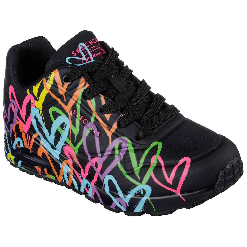 Skechers Sneaker »UNO - HIGHLIGHT LOVE« Freizeitschuh Halbschuh Schnürschuh mit Herzchen-Print ▷ für