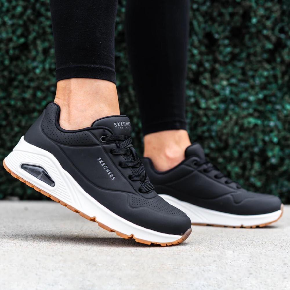 Skechers Wedgesneaker »Uno - Stand on Air« Freizeitschuh Halbschuh Schnürschuh mit feiner Perforation kaufen Zeitlich begrenztes Angebot
