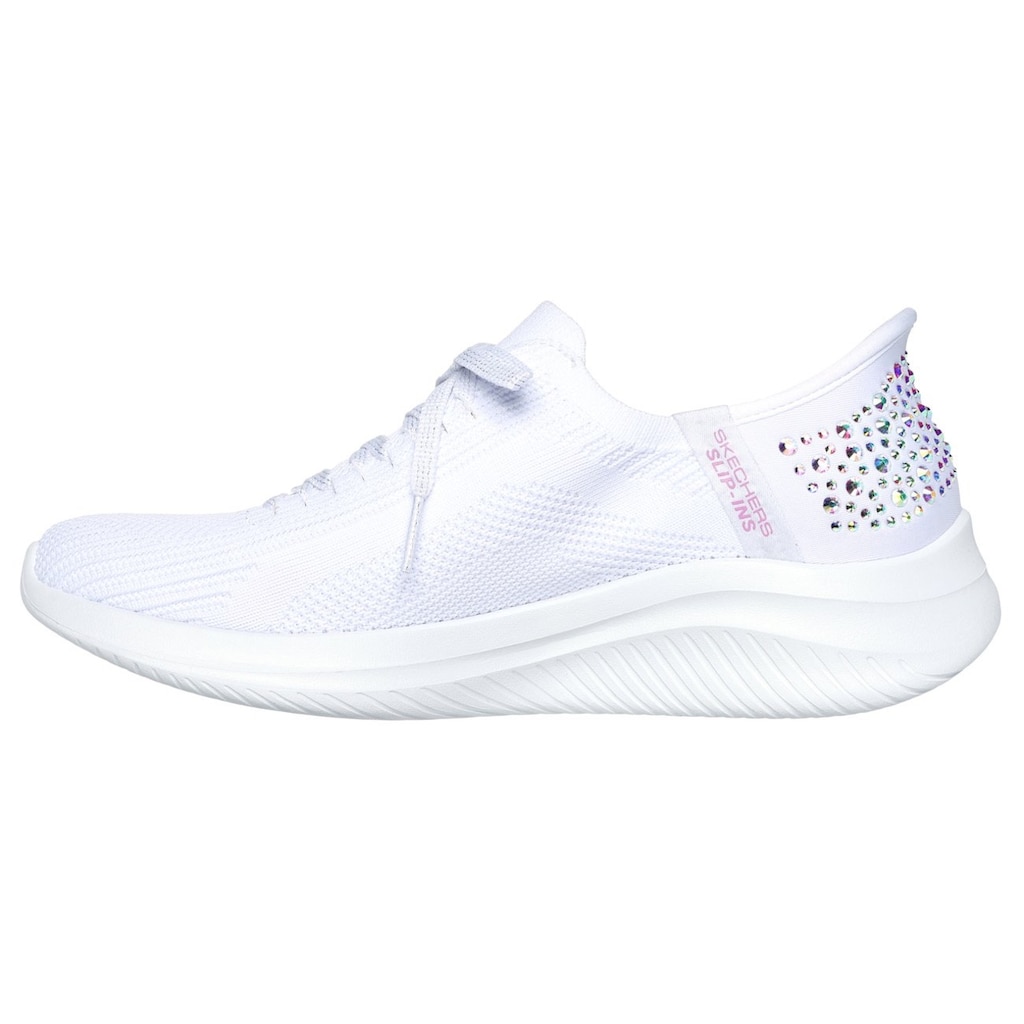 Skechers Slip-On Sneaker »ULTRA FLEX 3.0-SHINING GLITZ« Komfortschuh Slipper Sneaker mit coolen Glitzer-Nieten bestellen Letzte 3 Tage