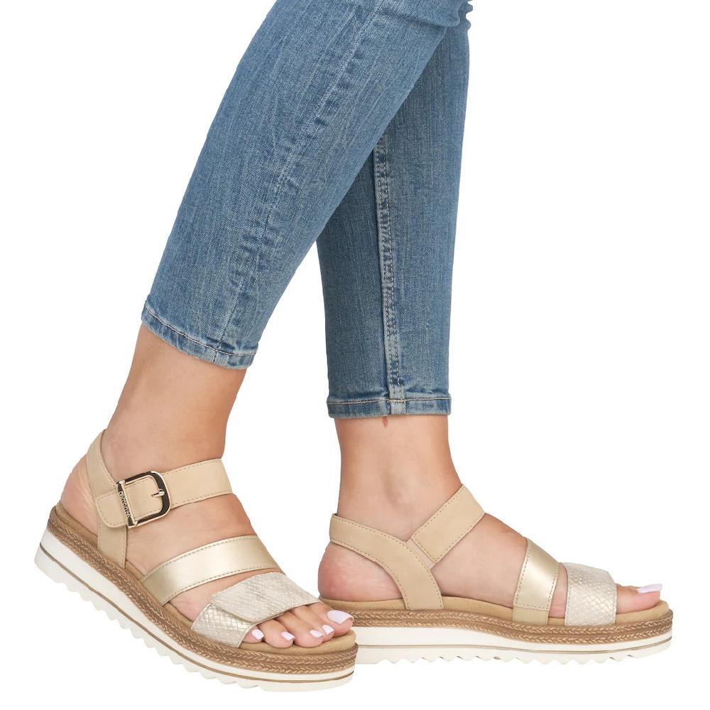 Remonte Keilsandalette Keilabsatz Sommerschuh Sandale in veganer Verarbeitung online kaufen Sonderangebot der Fabrik