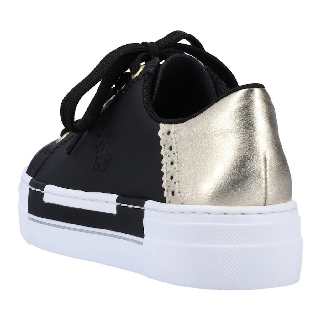 Rieker Plateausneaker mit Metallic-Fersenkappe Freizeitschuh Halbschuh Schnürschuh auf Rechnung online bestellen Bis zu 55% Rabatt