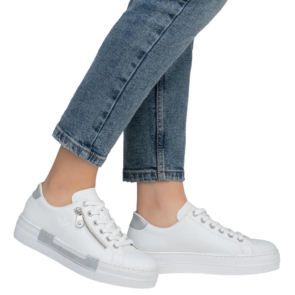 Rieker Plateausneaker mit Zierreißverschluss seitlich Freizeitschuh Halbschuh Schnürschuh online bestellen im Angebot