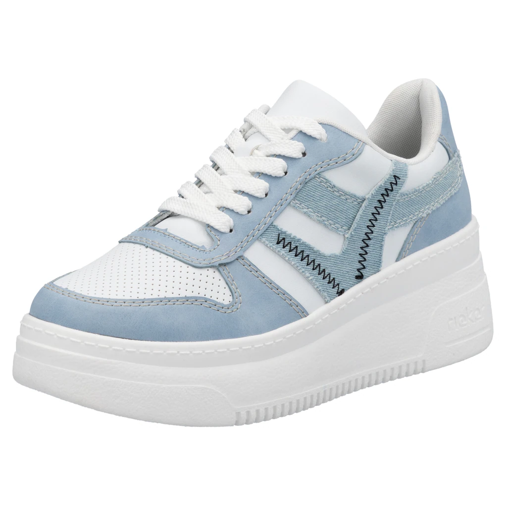 Rieker Plateausneaker Freizeitschuh Halbschuh Schnürschuh mit gepolstertem Schaftrand online bestellen