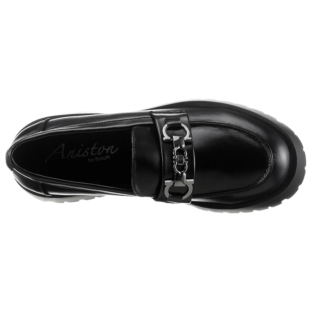 Aniston SHOES Loafer Slipper Halbschuh mit Bequemweite G (=weit) - NEUE KOLLEKTION Großer Ausverkauf