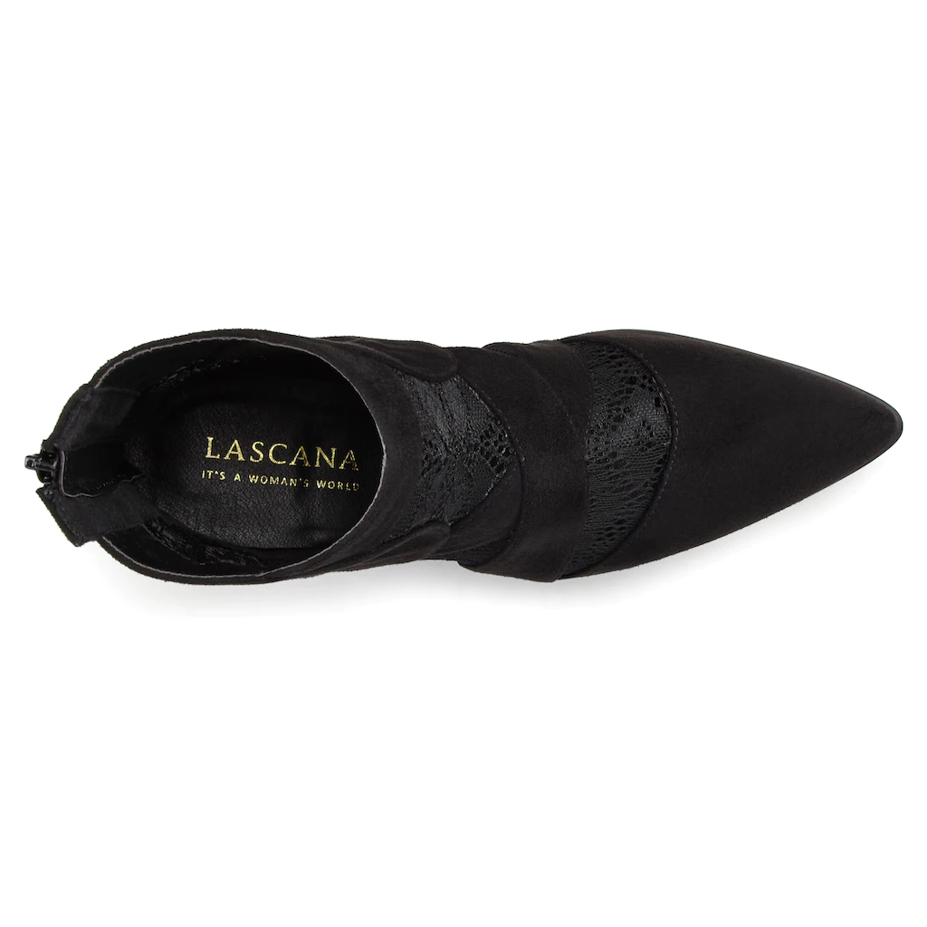 LASCANA Stiefelette mit Spitze & bequemen Blockabsatz Cowboy Boots Westernstiefel ▷ für Begrenztes Angebot