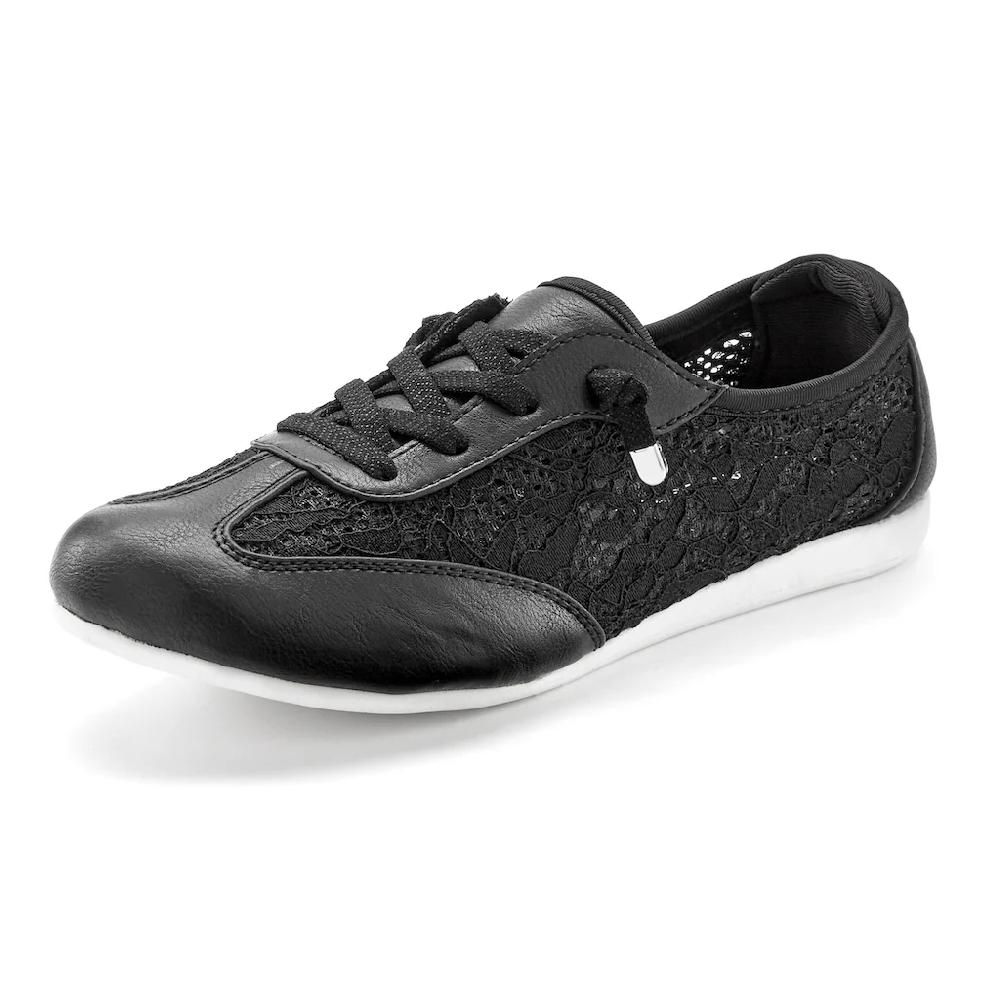 LASCANA Sneaker »Slip In Sneaker Freizeitschuh Halbschuh« mit modischen Spitzendetails VEGAN Vatertagsangebot