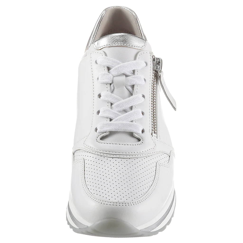 Gabor Keilsneaker »TURIN« mit silberfarbenen Details Freizeitschuh Halbschuh Schnürschuh Online Outlet