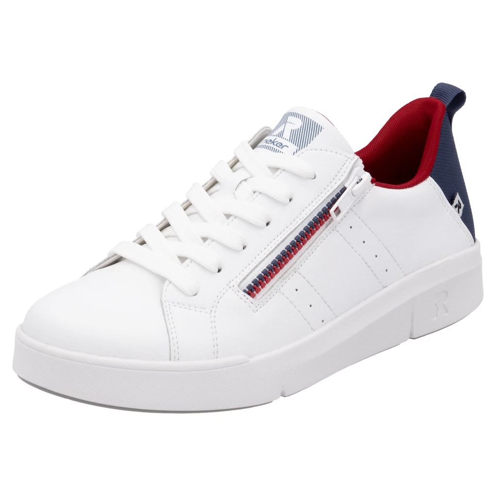 RIEKER Sport Sneaker Schnürung und Reißverschluss Freizeitschuh Halbschuh Schnürschuh ▷ für