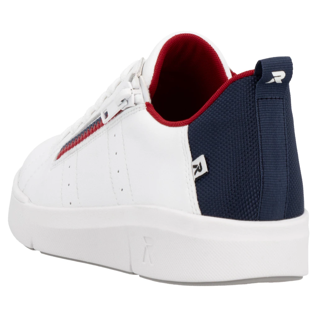 RIEKER Sport Sneaker Schnürung und Reißverschluss Freizeitschuh Halbschuh Schnürschuh ▷ für Tiefpreis