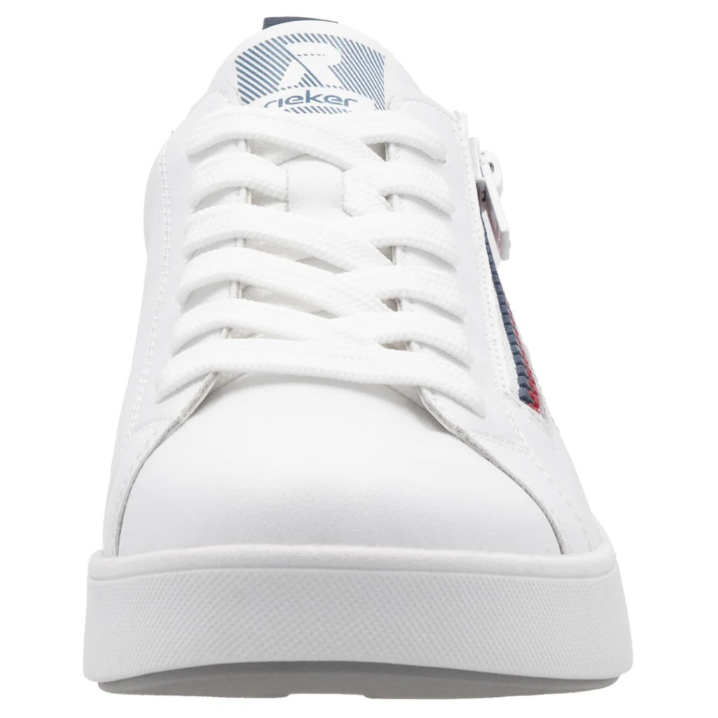 RIEKER Sport Sneaker Schnürung und Reißverschluss Freizeitschuh Halbschuh Schnürschuh ▷ für Tiefpreis