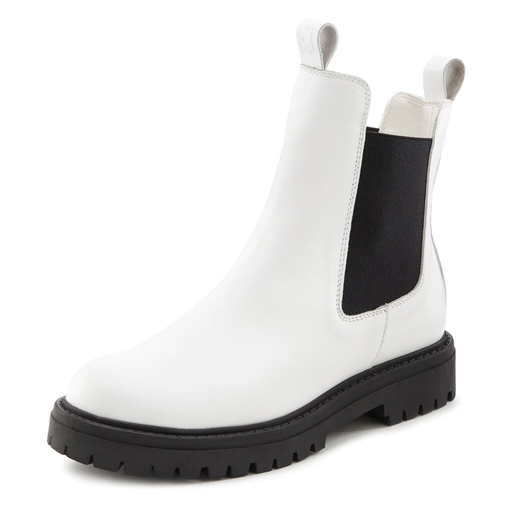 Elbsand Stiefelette Chelseaboots Schlupfstiefel Bikerboots aus Leder ▷ für Super Sparpreis