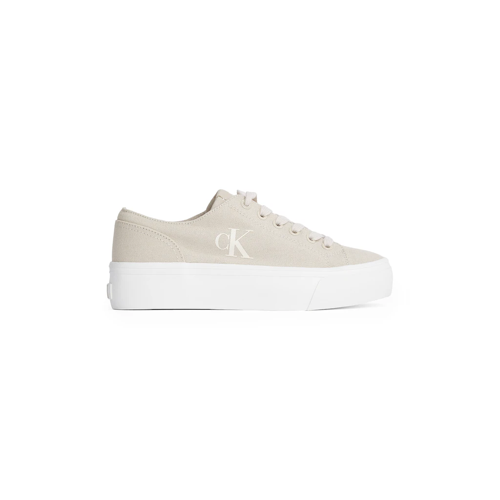 Calvin Klein Jeans Plateausneaker »VULC FLATFORM LOW CV MG« Schnürschuh Freizeitschuh Halbschuh mit seitlichem Logo bestellen Wochenangebot