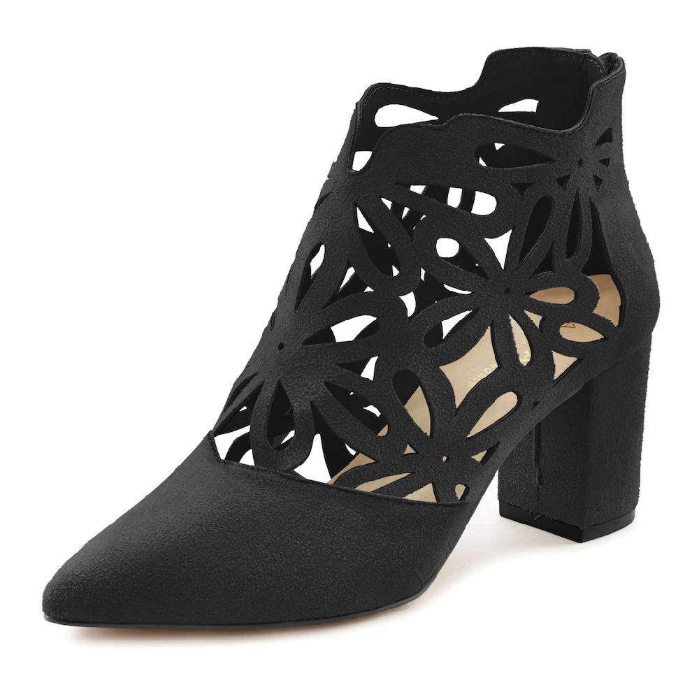 LASCANA High-Heel-Stiefelette mit femininer Spitze und Blockabsatz Ankle Boot Stiefel