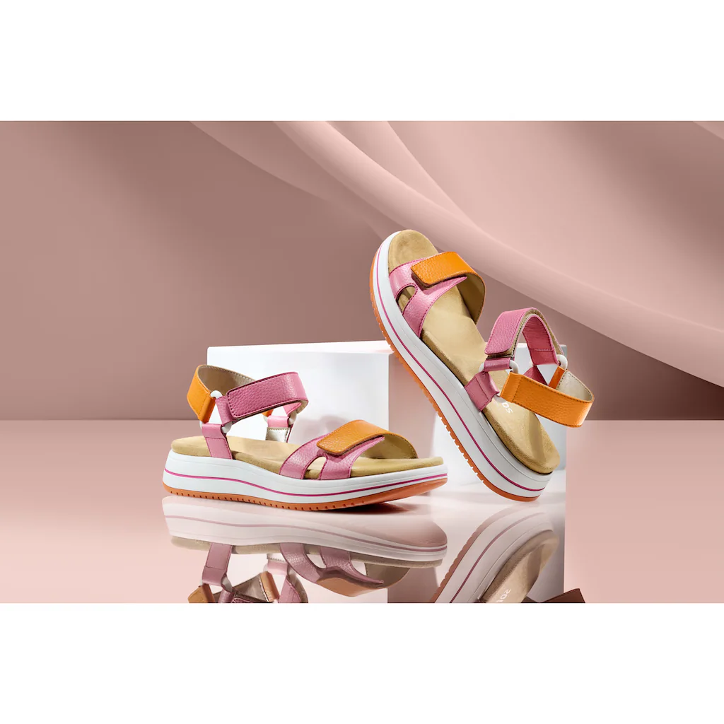 Remonte Riemchensandale »Elisabeth Hurley-Collection« Keilabsatz Klettschuh Sandalette mit Plateausohle bestellen Bis zu 65% Rabatt