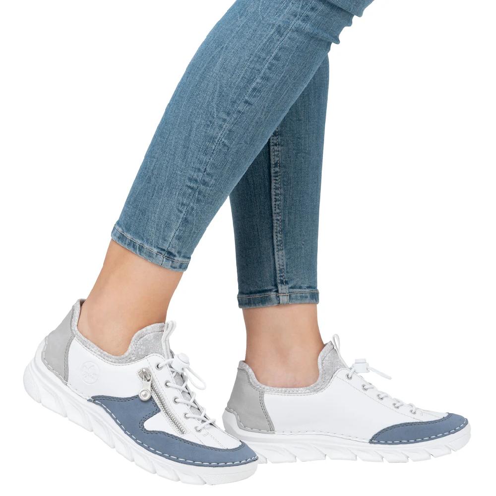 Rieker Slip-On Sneaker Slipper Freizeitschuh mit kontrastfarbenen Besätzen online kaufen Rabatte dieses Monats