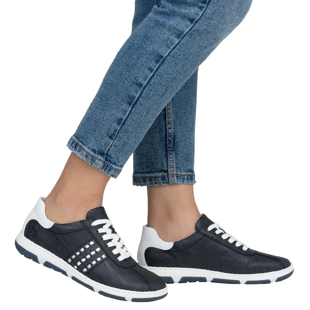 Rieker Sneaker Halbschuh Freizeitschuh Schnürschuh mit gepolstertem Schaftrand kaufen Meist gekauft