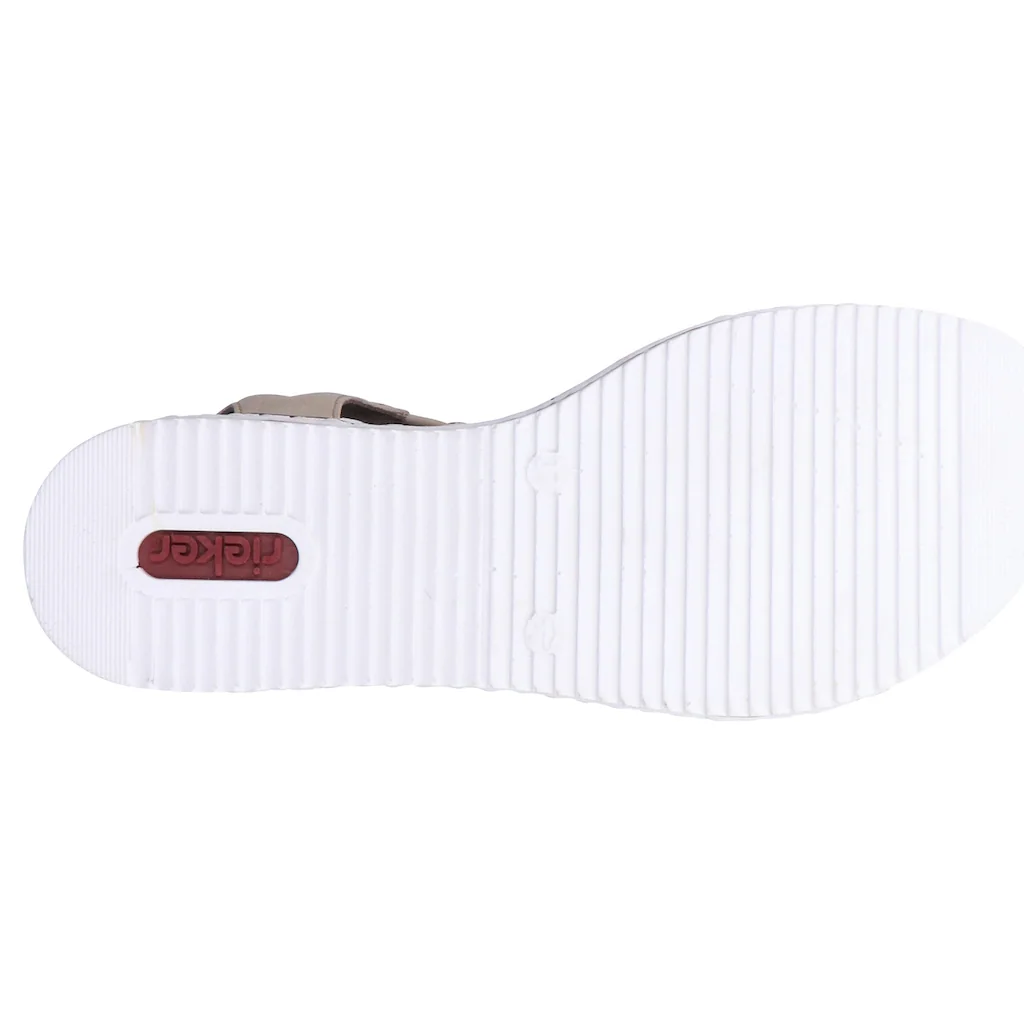 Rieker Sandale Sommerschuh Sandalette Keilabsatz in geflochtenem Look online kaufen Limitierter Zeitrabatt
