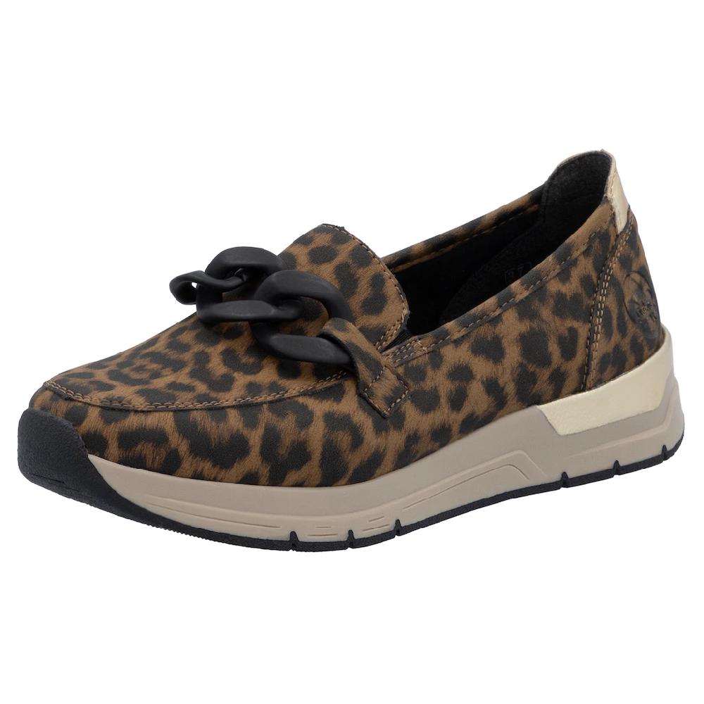 Rieker Loafer Slipper Slip-on Sneaker Halbschuh mit modischer Zierkette bestellen