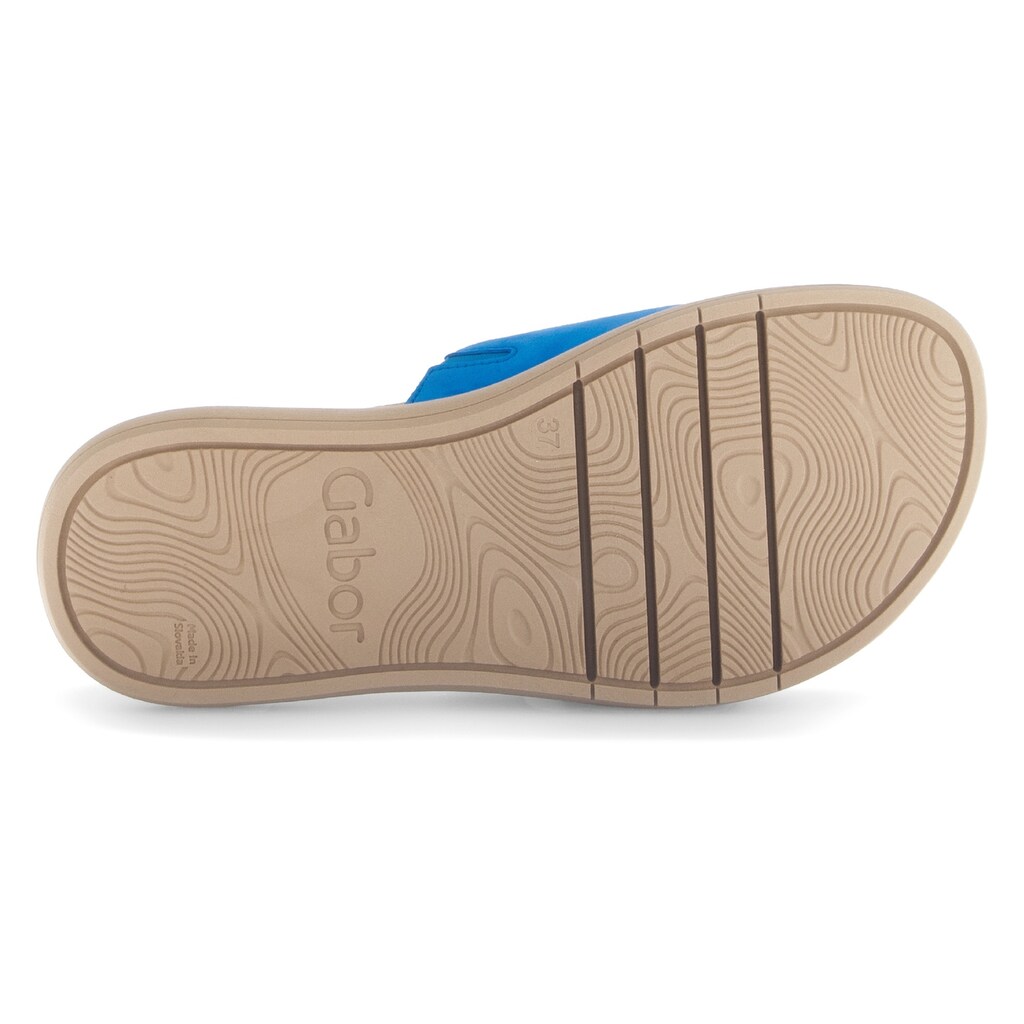 Gabor Pantolette Plateau Sommerschuh Schlappen mit großer Zierschnalle kaufen Vatertagsangebot