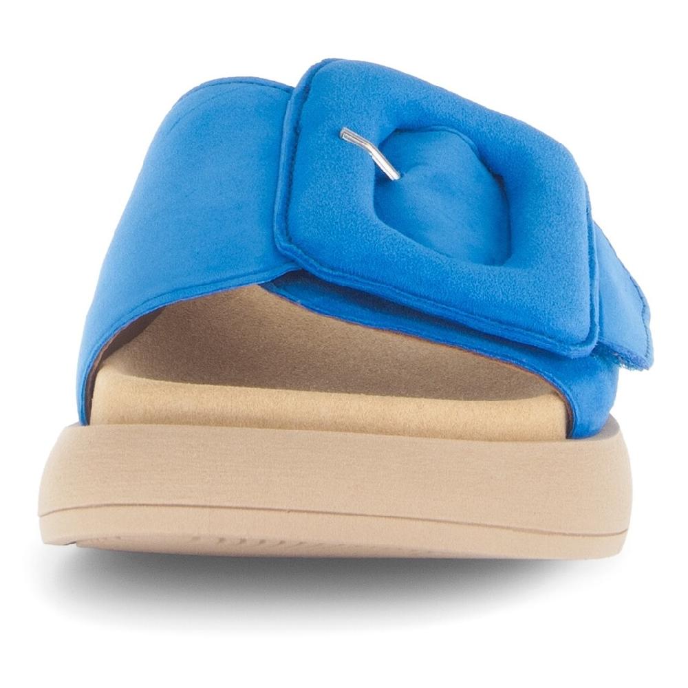 Gabor Pantolette Plateau Sommerschuh Schlappen mit großer Zierschnalle kaufen Vatertagsangebot
