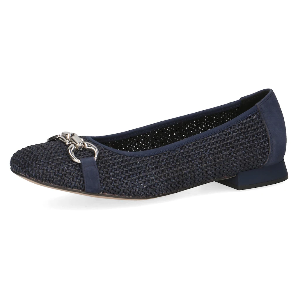 Caprice Ballerina Blockabsatz Bequemschuh Businessschuh mit Schmuckelement