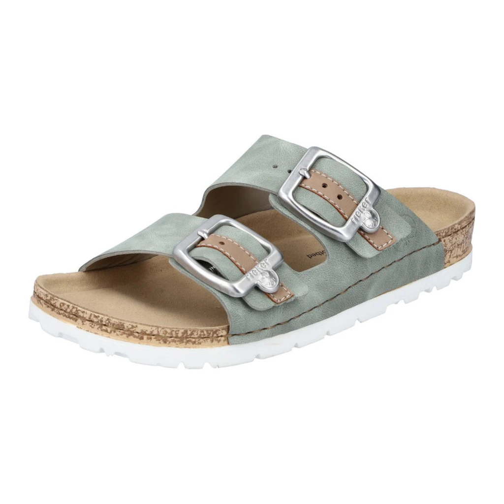 Rieker Pantolette Sommerschuh Schlappen mit verstellbaren Schnallen