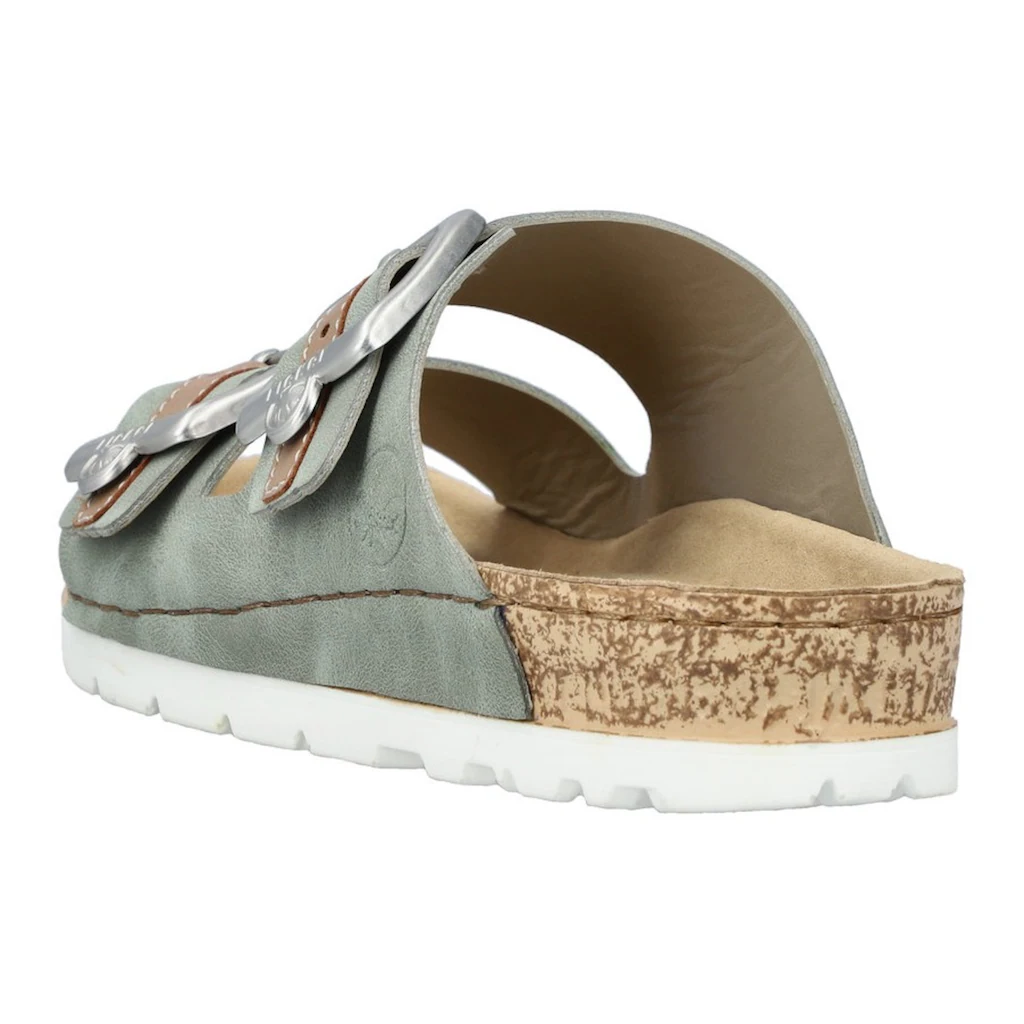 Rieker Pantolette Sommerschuh Schlappen mit verstellbaren Schnallen Kostenloser Versand international