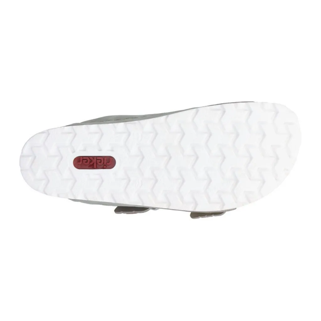 Rieker Pantolette Sommerschuh Schlappen mit verstellbaren Schnallen Kostenloser Versand international