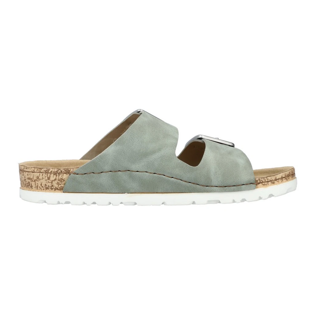 Rieker Pantolette Sommerschuh Schlappen mit verstellbaren Schnallen Kostenloser Versand international