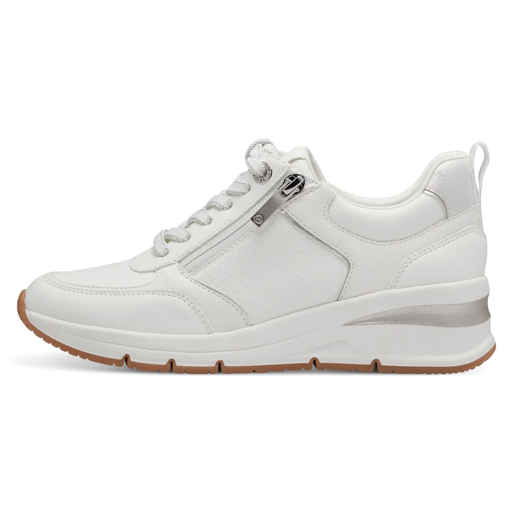Tamaris Keilsneaker Freizeitschuh Halbschuh Schnürschuh mit Außenreißverschluss online kaufen Auslauf