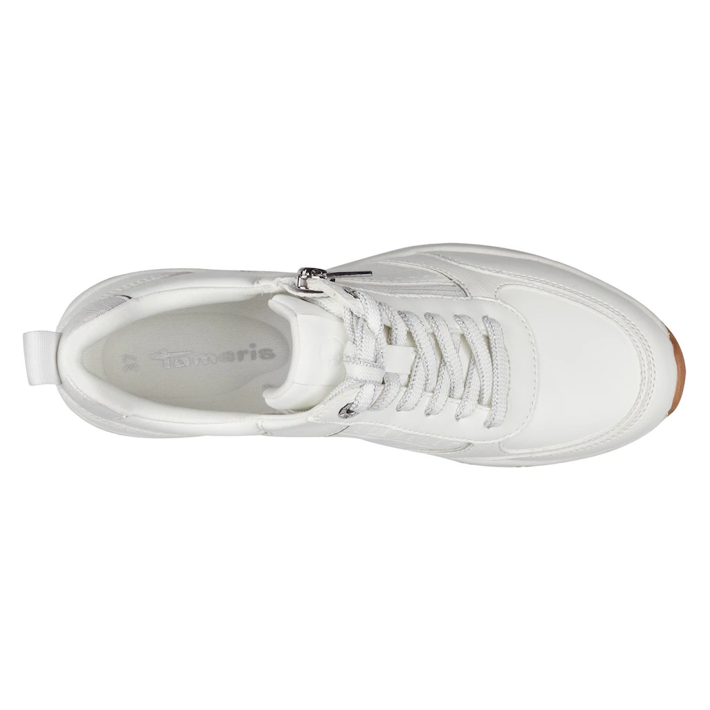 Tamaris Keilsneaker Freizeitschuh Halbschuh Schnürschuh mit Außenreißverschluss online kaufen Auslauf