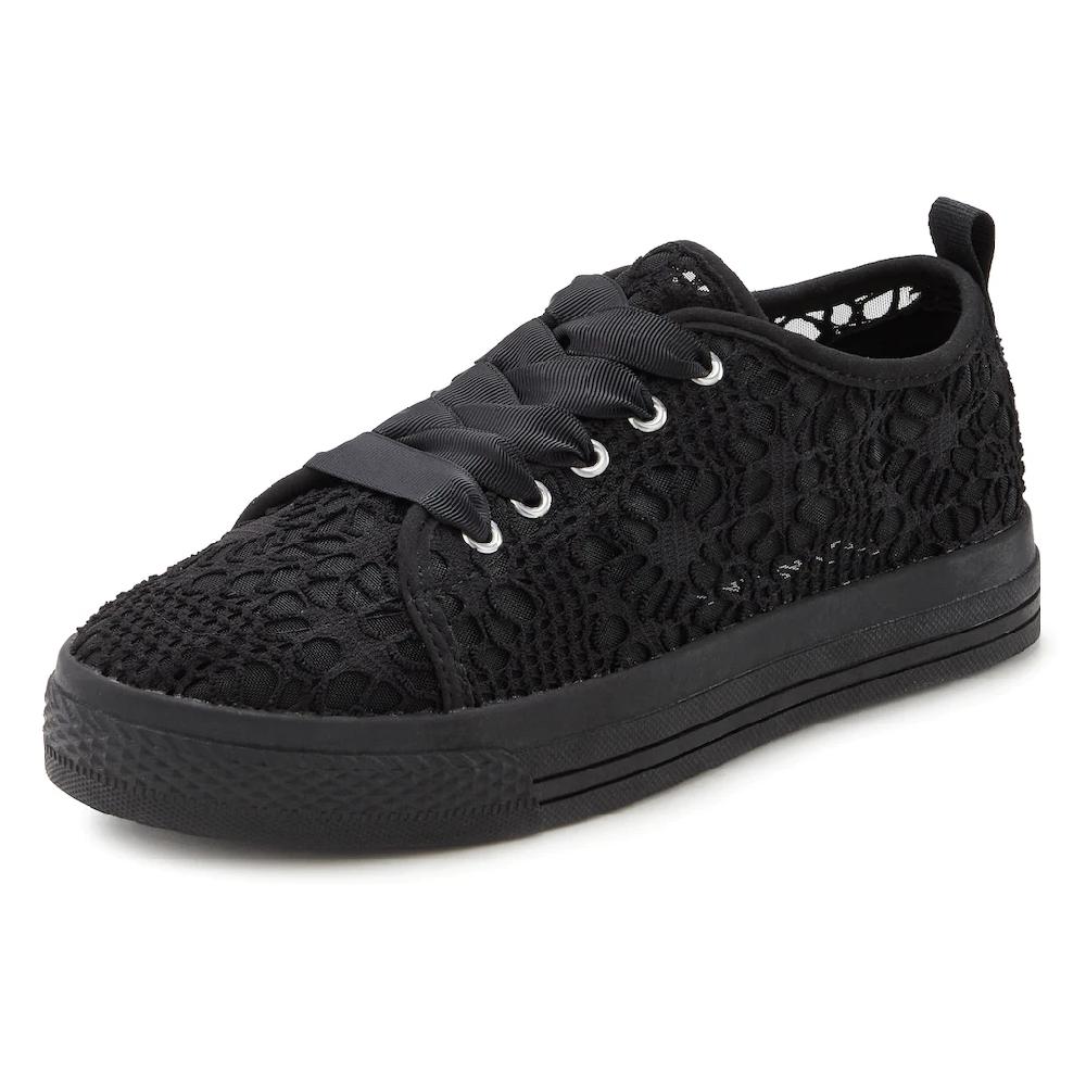 LASCANA Sneaker mit leichter Plateausohle und Spitze Schnürhalbschuhe Freizeitschuhe Bestseller