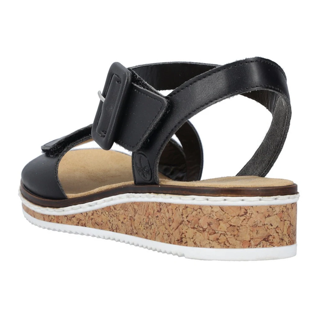 Rieker Riemchensandale Sommerschuh Sandalette Keilabsatz mit asymmetrischem Riemchen online bestellen Letzter Tag