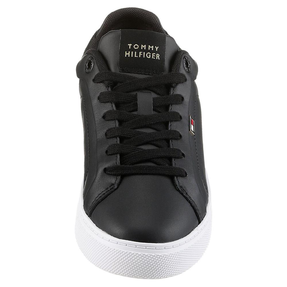 Tommy Hilfiger Plateausneaker »WOMENS ICON COURT SNEAKER FLAG« Freizeitschuh Schnürschuh Halbschuh mit gepolstertem Schaftrand ▷ für Zeitbegrenzte Promotion
