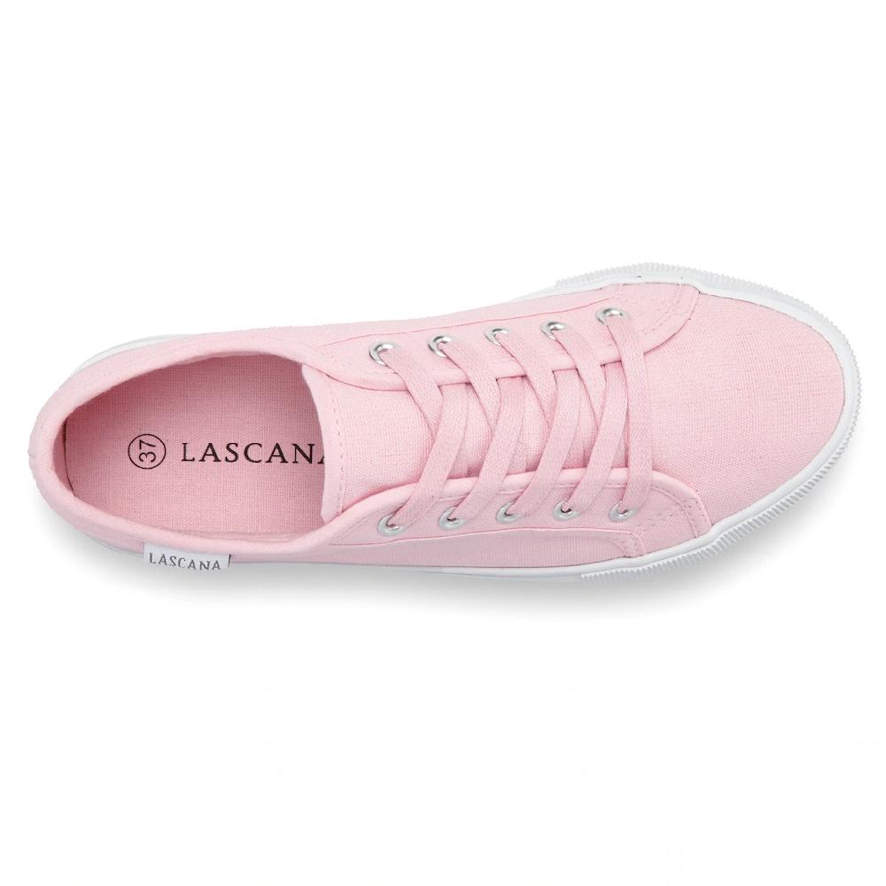 LASCANA Sneaker Schnürhalbschuh Freizeitschuh aus Textil mit Plateausohle online kaufen Kostenloser Versand international