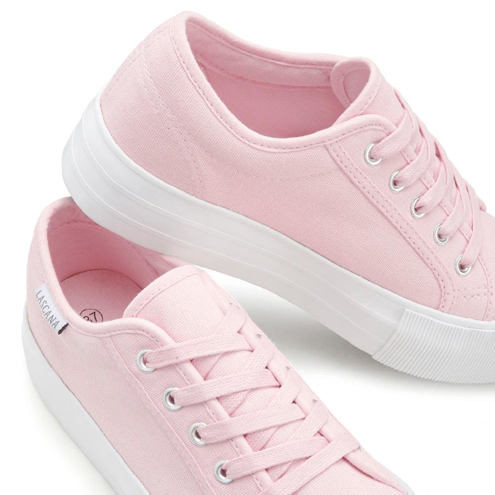 LASCANA Sneaker Schnürhalbschuh Freizeitschuh aus Textil mit Plateausohle online kaufen Kostenloser Versand international
