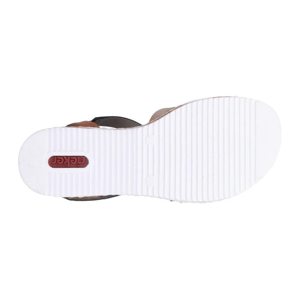 Rieker Riemchensandale Sommerschuh Sandalette Keilabsatz mit Klettriemchen kaufen Im Verkauf