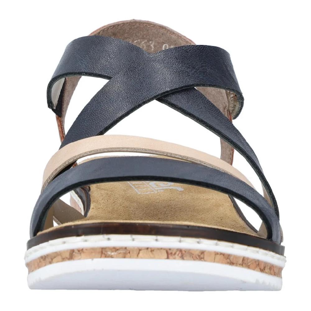 Rieker Riemchensandale Sommerschuh Sandalette Keilabsatz mit Klettriemchen kaufen Im Verkauf
