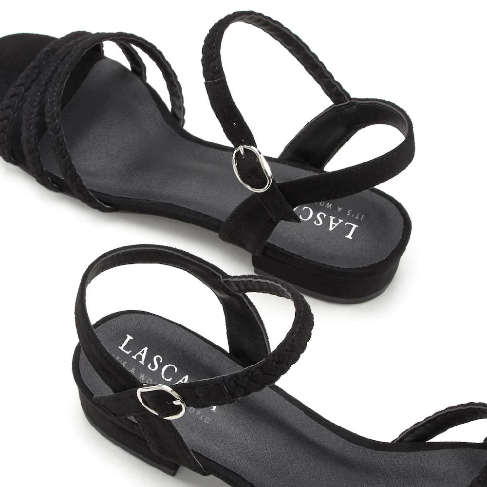 LASCANA Sandale Sandalette Sommerschuh mit geflochtenen Riemchen VEGAN kaufen Weihnachtsangebot