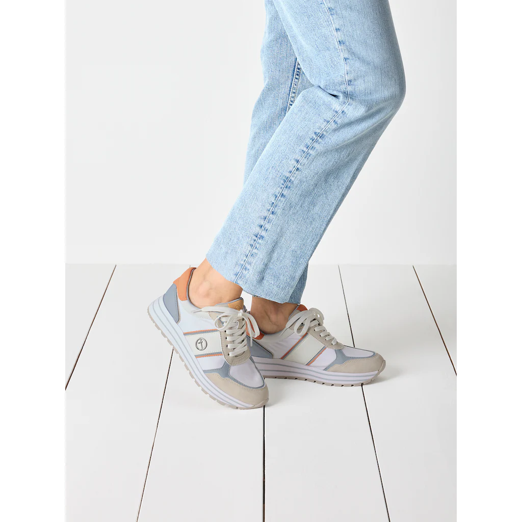 Tamaris Plateausneaker Freizeitschuh Halbschuh Schnürschuh mit farbigen Besätzen online bestellen JETZT KAUFEN