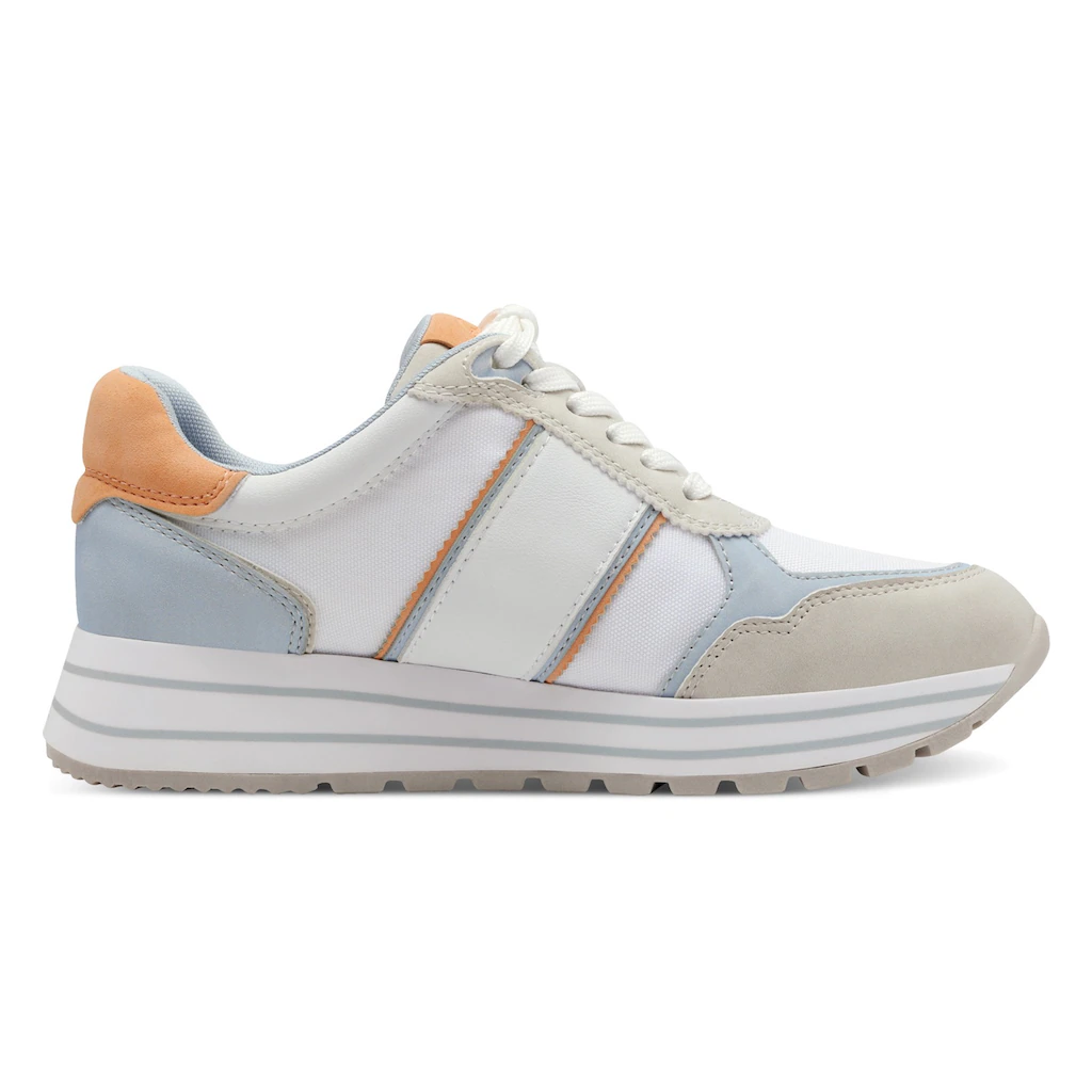 Tamaris Plateausneaker Freizeitschuh Halbschuh Schnürschuh mit farbigen Besätzen online bestellen JETZT KAUFEN