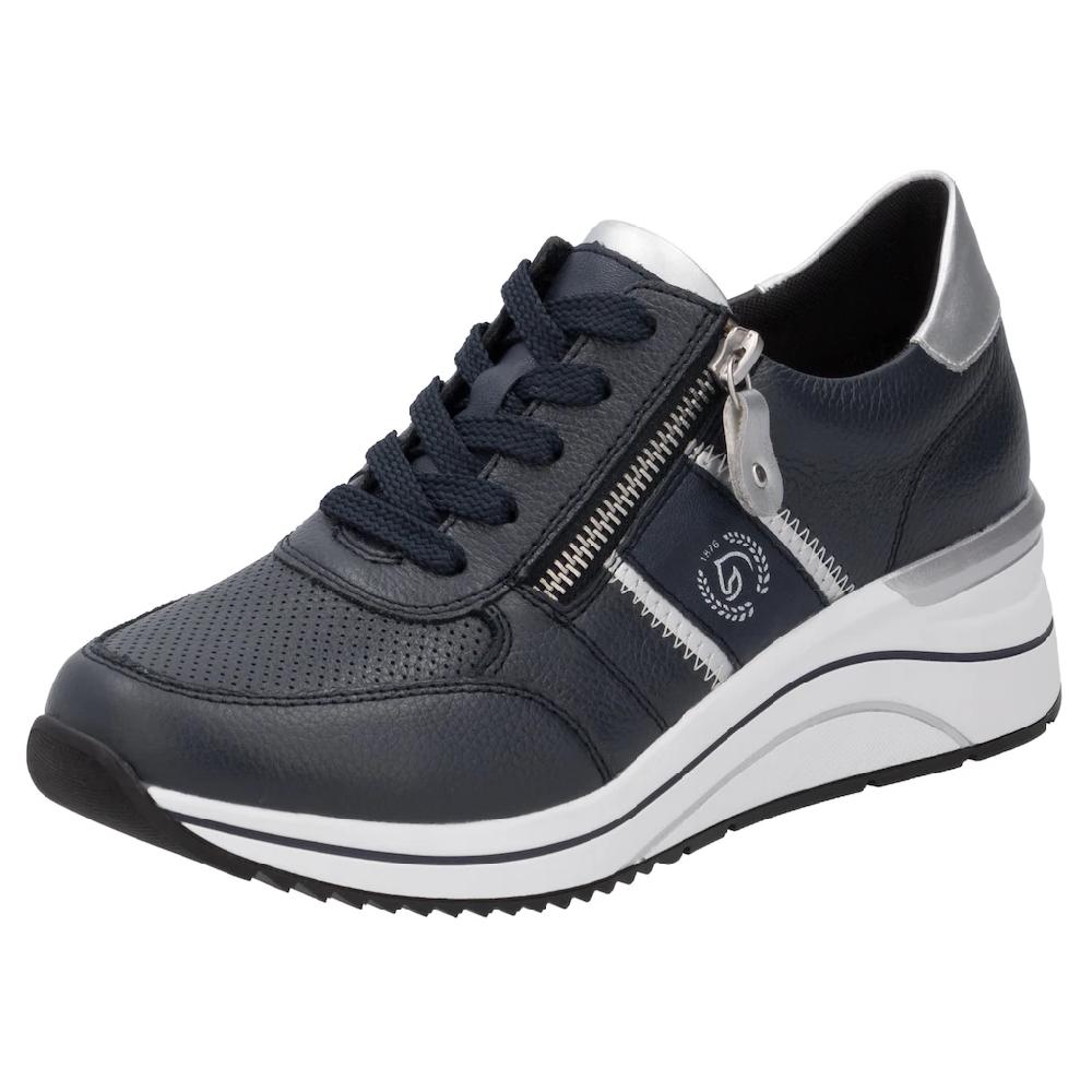 Remonte Keilsneaker Freizeitschuh Halbschuh Schnürschuh mit Metallic-Kontrastbesätzen kaufen