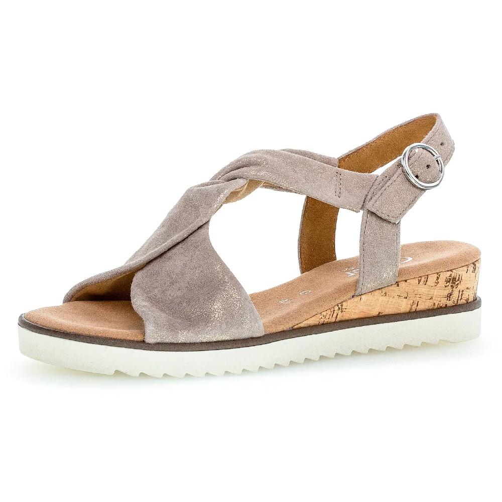 Gabor Keilsandalette »GENUA« Sommerschuh Sandale Keilabsatz mit Metallic-Effekt online bestellen
