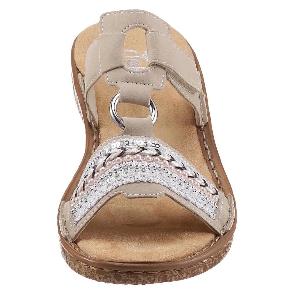 Rieker Pantolette mit modischem Schmuckring online kaufen Outlet