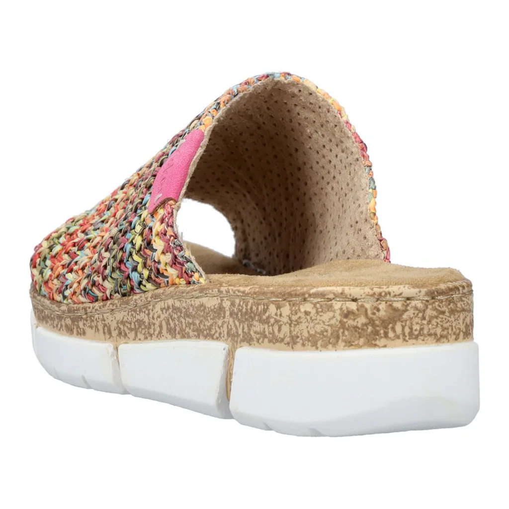 Rieker Pantolette Keilabsatz Sommerschuh Schlappen im Sommerlook online bestellen Günstiger Verkauf