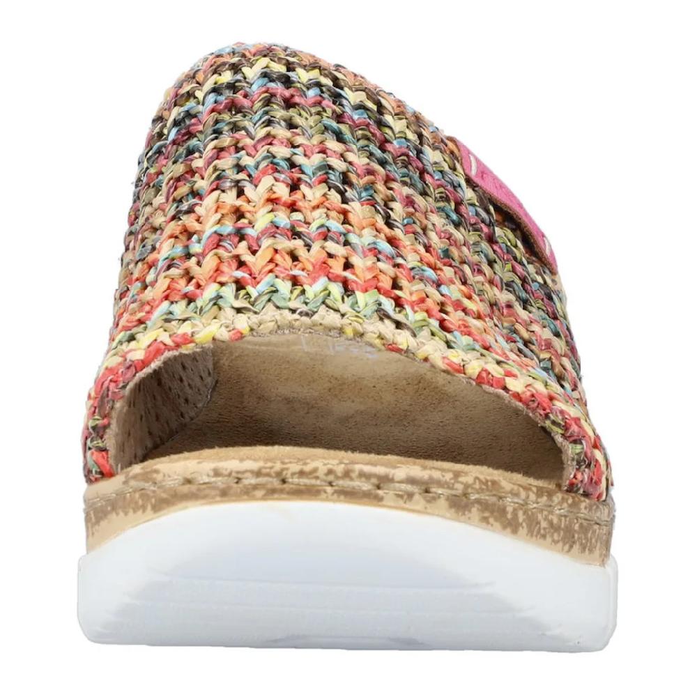 Rieker Pantolette Keilabsatz Sommerschuh Schlappen im Sommerlook online bestellen Günstiger Verkauf
