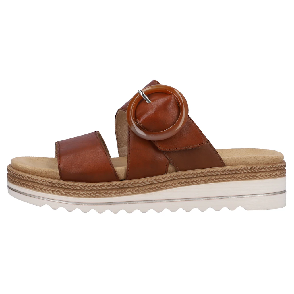 Remonte Pantolette Keilabsatz Sommerschuh Schlappen mit Zierschnalle bestellen Blitzangebot