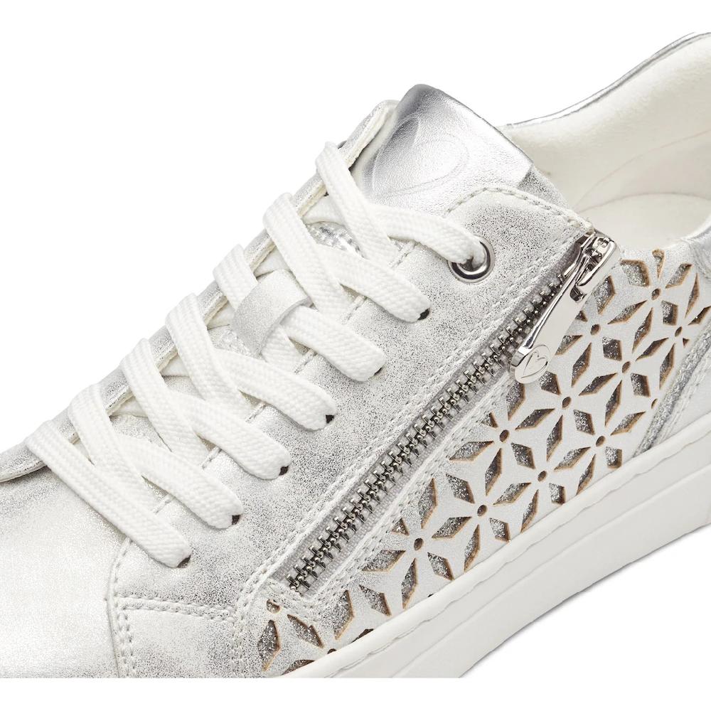 MARCO TOZZI Plateausneaker Freizeitschuh Halbschuh Schnürschuh mit unterlegtem Lochmuster bestellen Große Rabatte